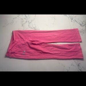 Under armour size 6, girls pink boot cut leggings